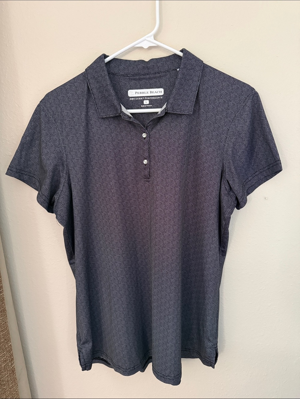 Pebble Beach Navy Blue Short Sleeve Polo